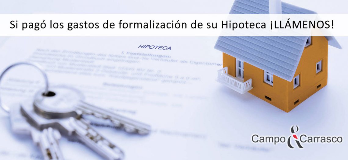 gastos de formalizacionde la hipoteca