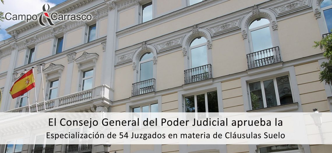juzgados especializados en clausulas suelo