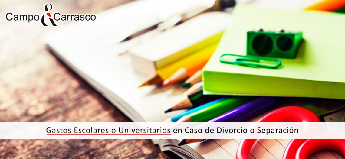 gastos escolares en caso de divorcio